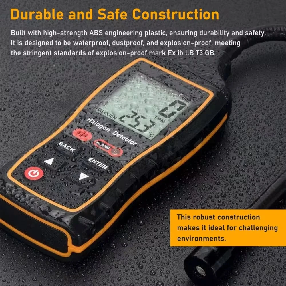 SNDWAY SW-743A Halogen Leak Detector | 1PPM Sensitivity for Car AC Freon | LCD Display & Adjustable Alarm - Image 3