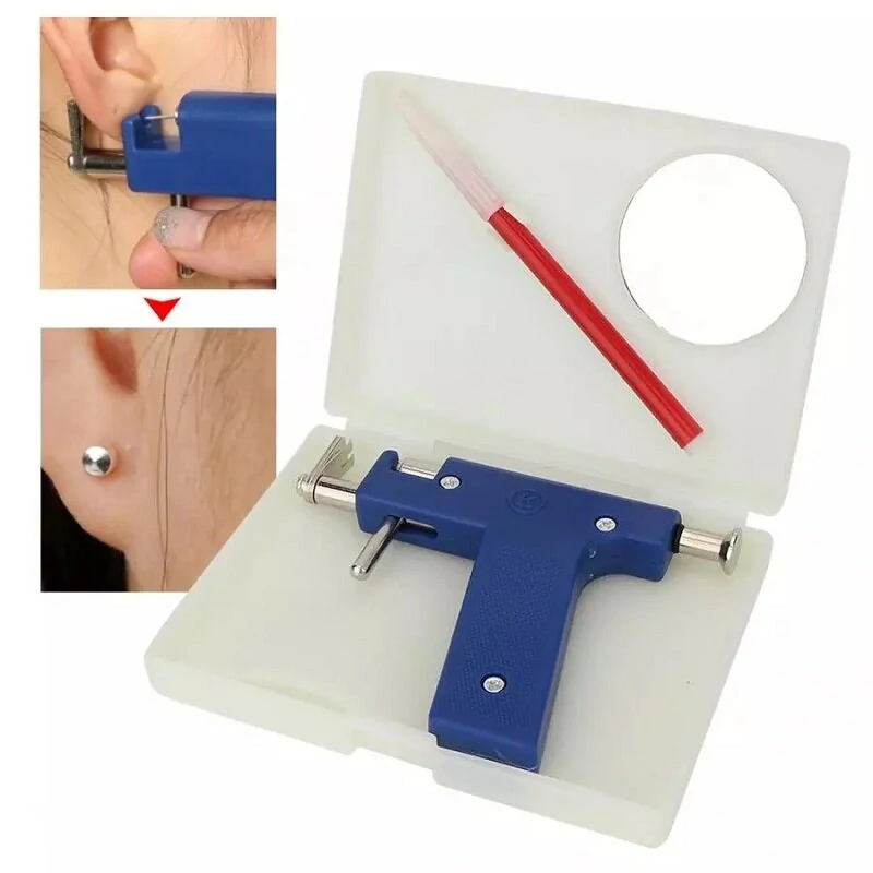 Professional Body Piercing Kit with 98 PCS Ear Studs - Ear Nose Navel Piercing Tool - Image 2