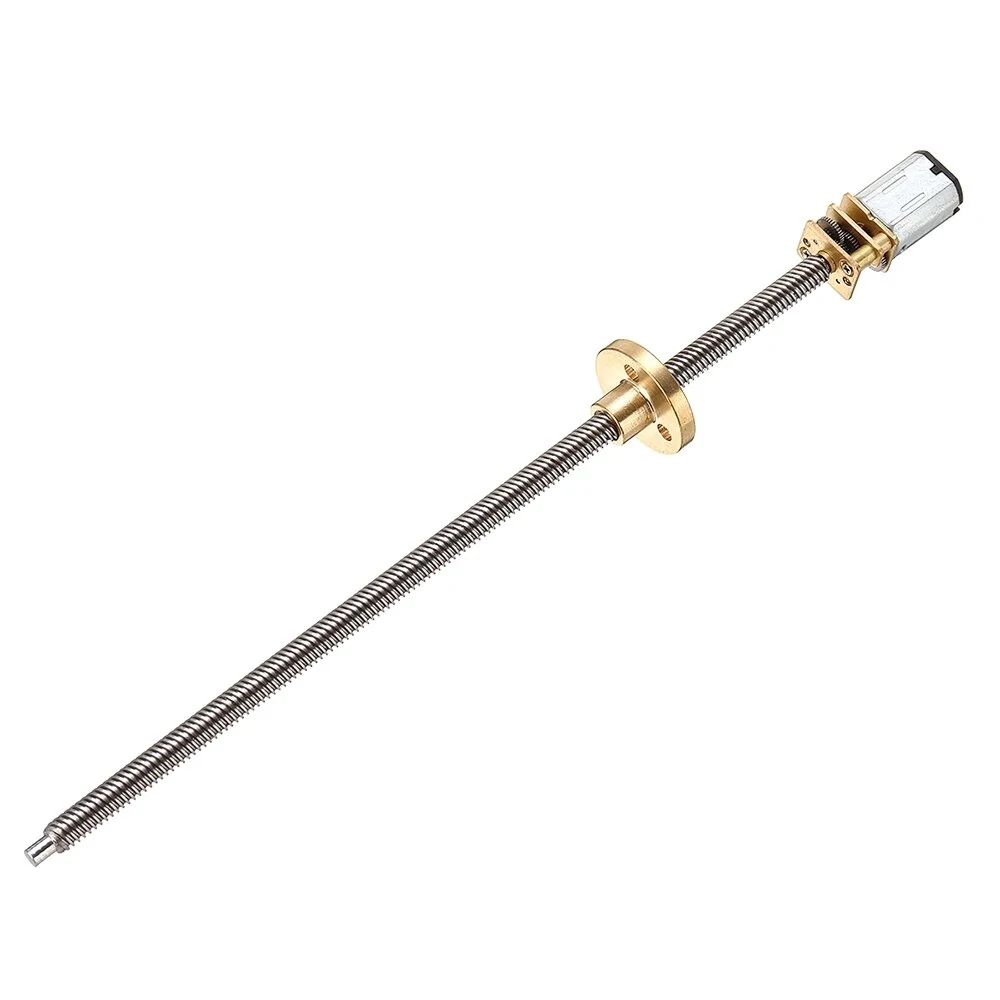 N20 Gear Motor 12V DC | 60-400 RPM | T5x150mm Quick Thread Output Shaft - Image 3