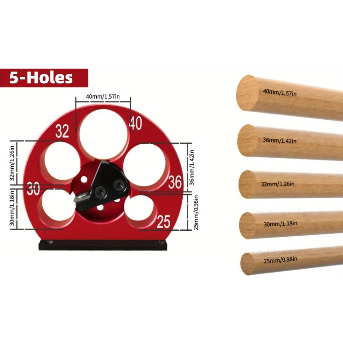 Adjustable Drill Milling Dowel Tool | Carbide Blade for 25-40mm Holes | Electric Drill Jig - Image 3