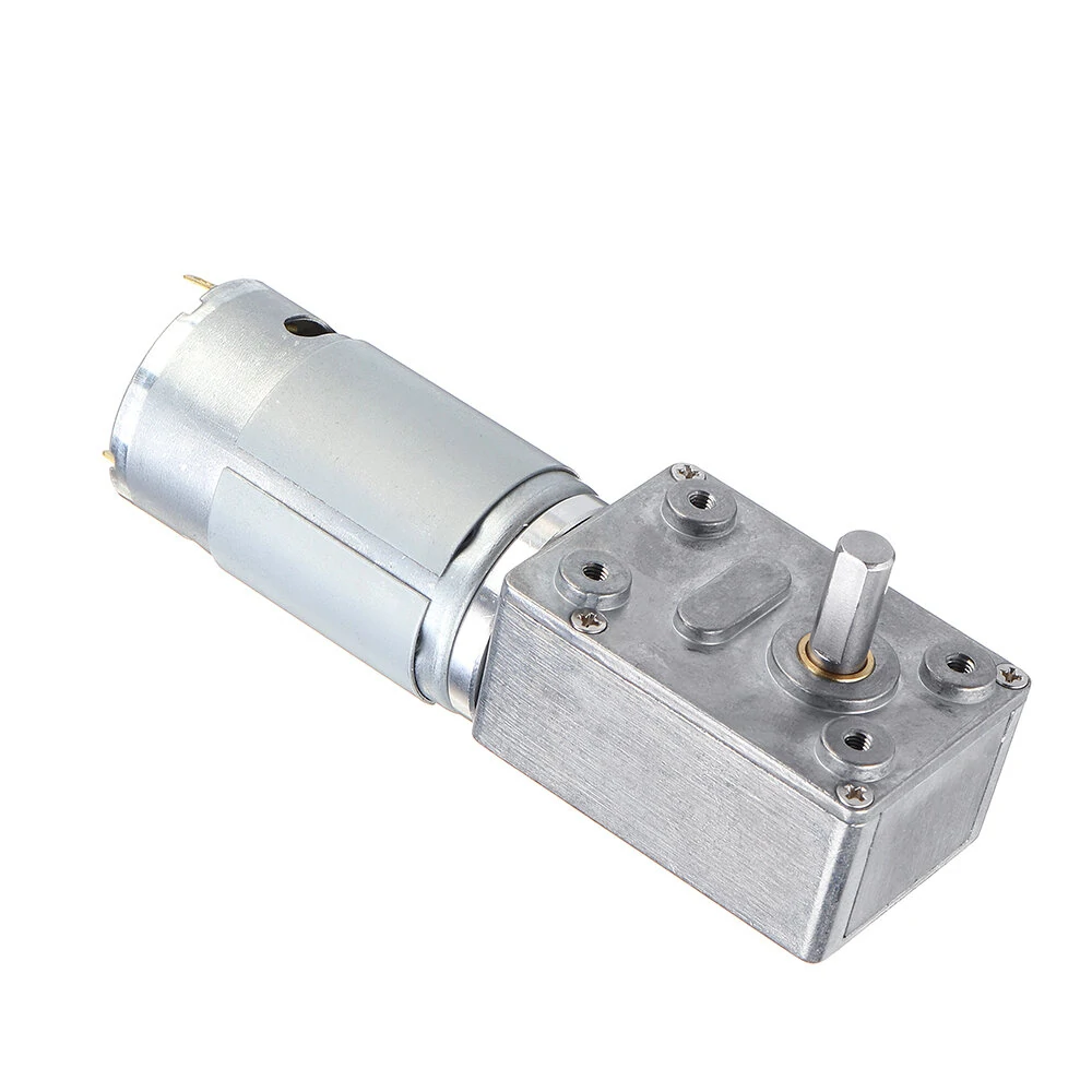 JGY395 DC 12V High Torque Worm Gear Motor - 5 to 100 RPM Gear Reducer - Image 4