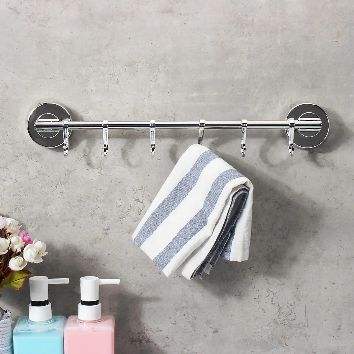 Stainless Steel Suction Cup Hooks - Kitchen & Bathroom Hanging Holders - Image 5
