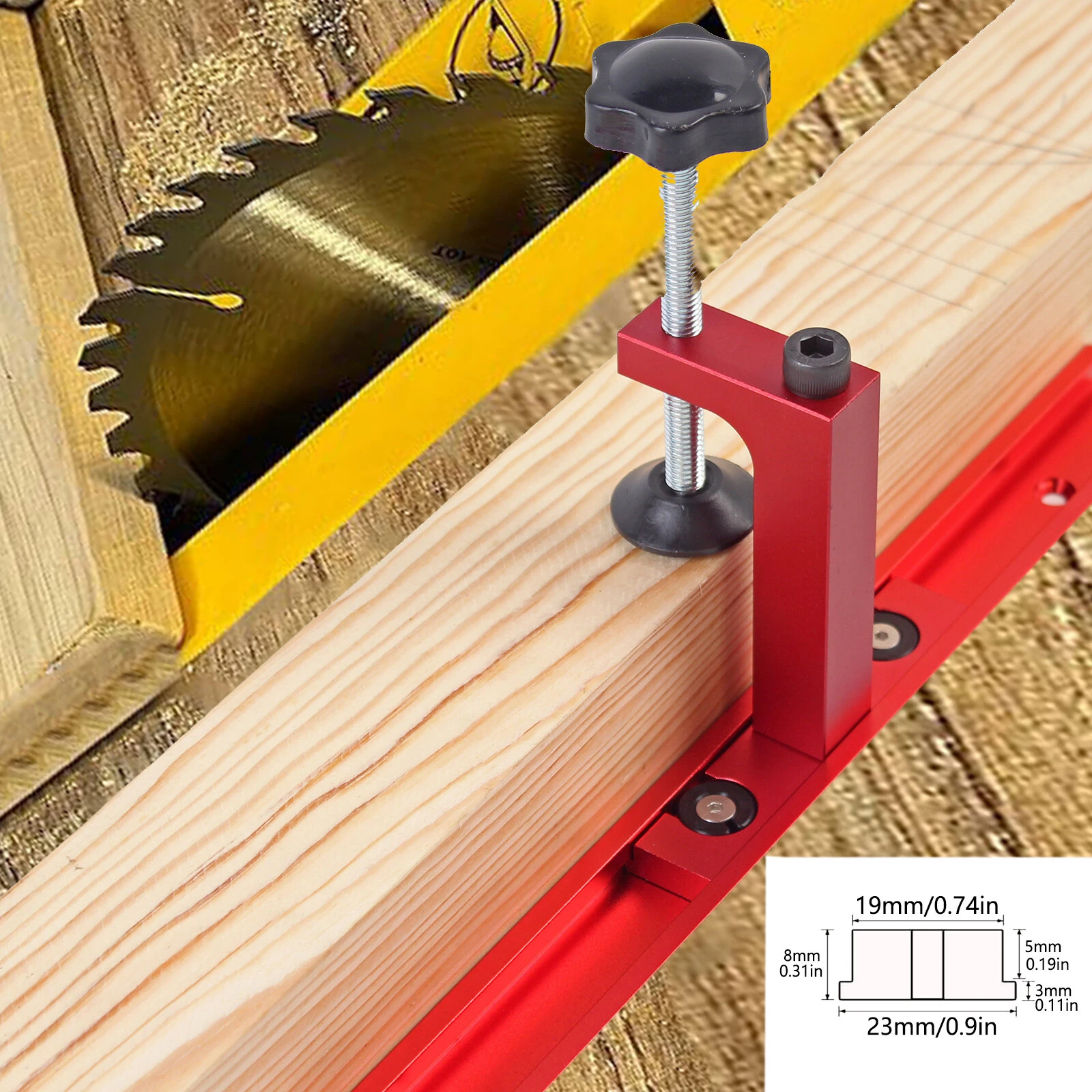 Aluminum Alloy T-Track Hold Down Clamp | F-Clamp for 30mm/45mm T-Slot Track - Image 2