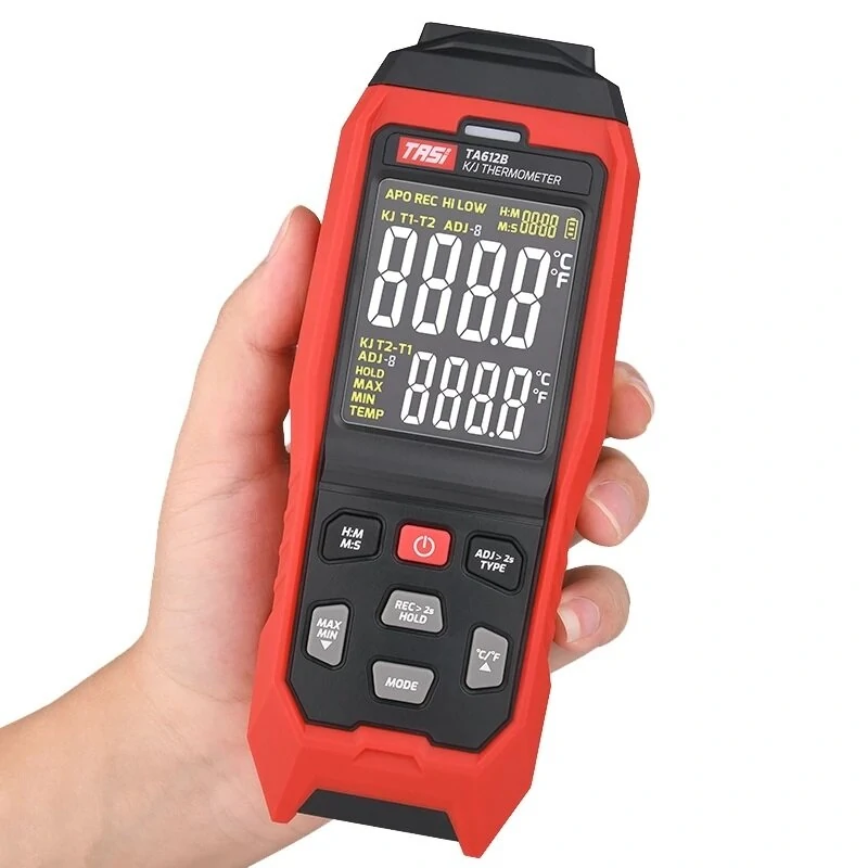 TA612 Digital Thermometer - LCD Screen Display - K/J Type Thermocouple - °C/°F Temperature Tester - Image 2