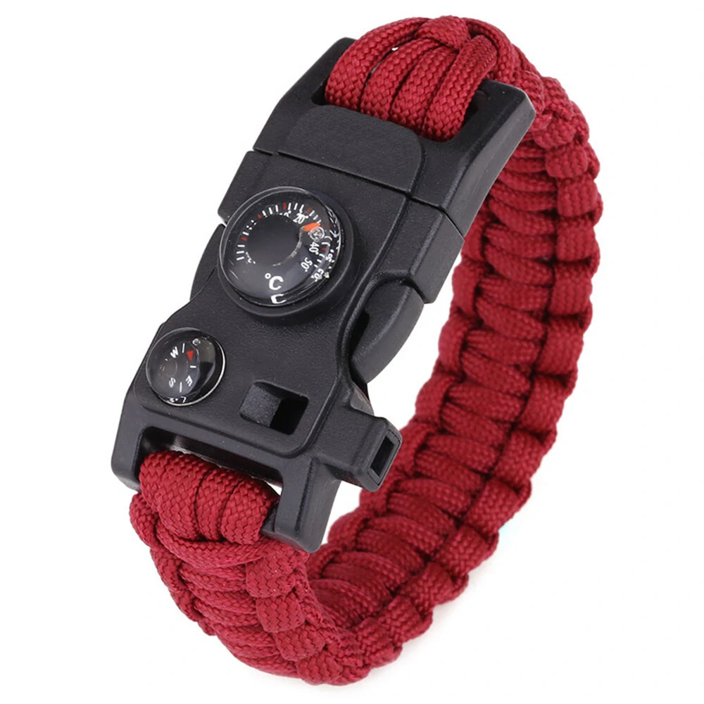 Multi-Functional Survival Paracord Bracelet | Fire-Stone, Compass & Whistle | 3.2m 7-Core for Outdoor Emergency - Image 3