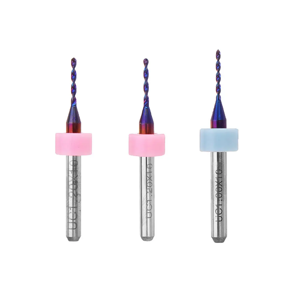 Drillpro 10pcs 0.1-2mm Blue NACO Coating PCB Drill Bit Set | CNC Circuit Board - Image 3