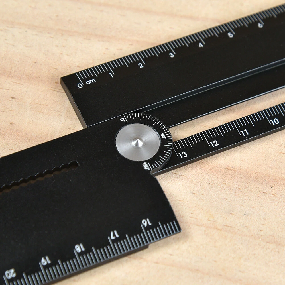 Multifunctional Aluminum Alloy Ruler - High Precision 0.1cm Measuring Tool | Angle Ruler & Compass - Image 4
