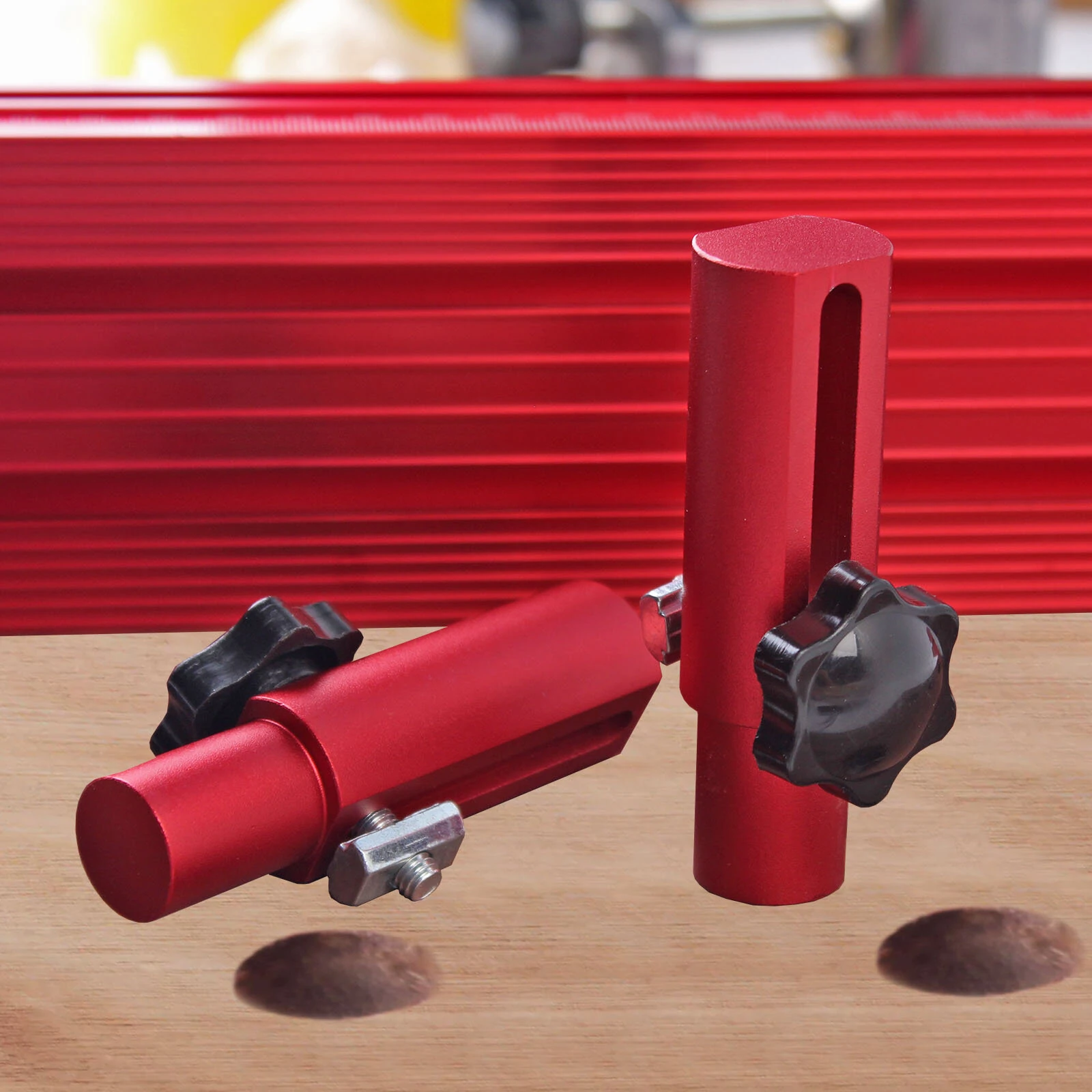 2 Pack T-Track Hold Down Clamp - 19mm/20mm Aluminum Fence Bracket for Woodworking - Image 3