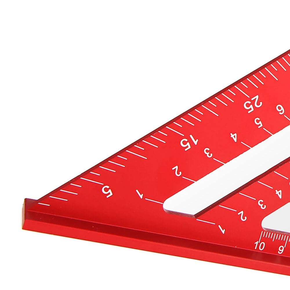 Triangle Ruler 7 Inch | Cast Aluminum Carpenter Set Square | Metric & Inch Woodworking Tool - Image 4