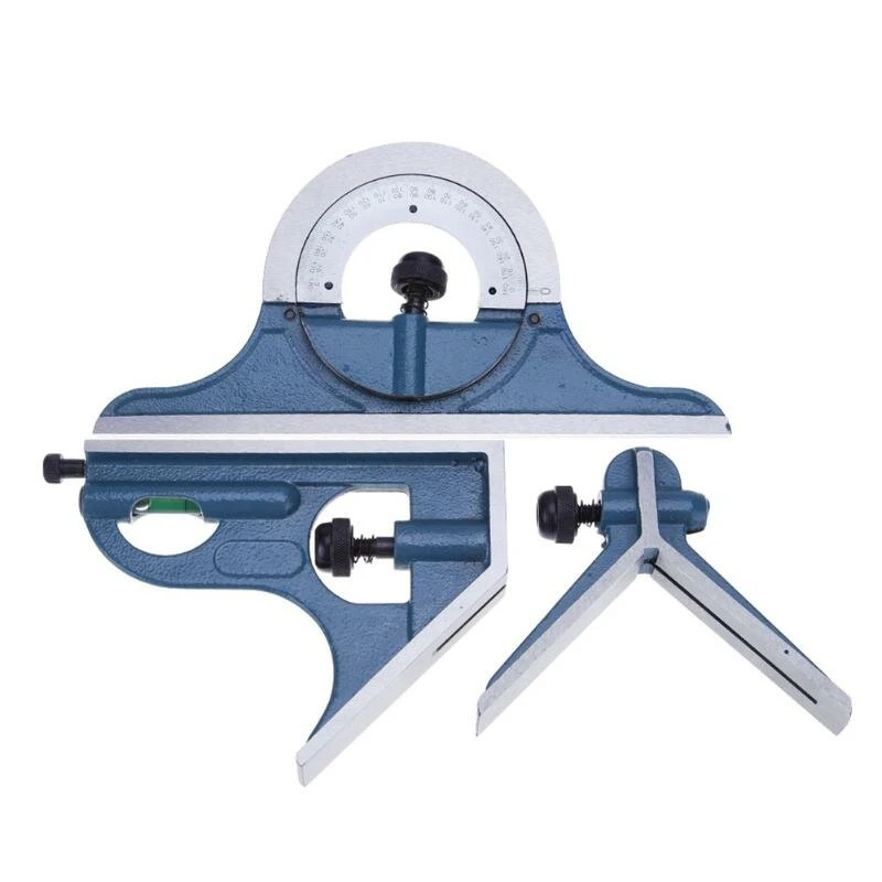 Universal Bevel Protractor Ruler Set - 180 Degree Angle Tool - Stainless Steel - Image 2