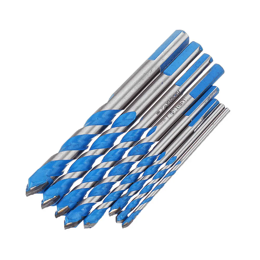 Drillpro 8Pcs Carbide Tip Drill Bit Set | For Concrete Tile Wood Metal - Image 2