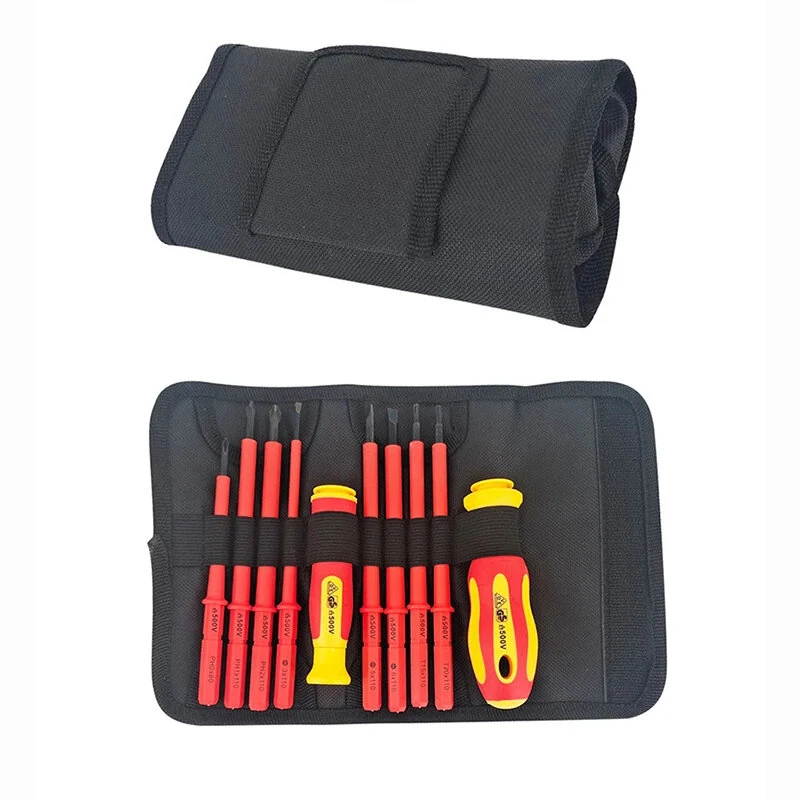 Klein Tools 10-in-1 Insulated Screwdriver Set | Anti-Electric Red Handles - Image 3