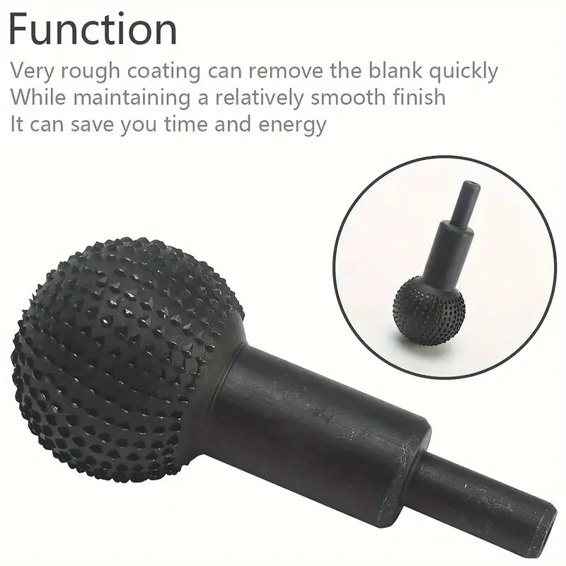 10mm Sphere Rotary Burr | Wood Carving & Engraving Bit for Angle Grinder - Image 3