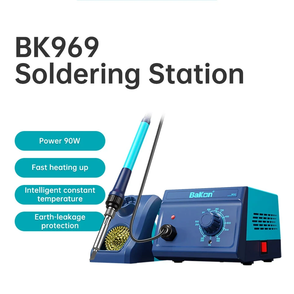 BK969 90W Soldering Iron Station | Ceramic Heating Core & Fast Temperature Recovery - Image 2