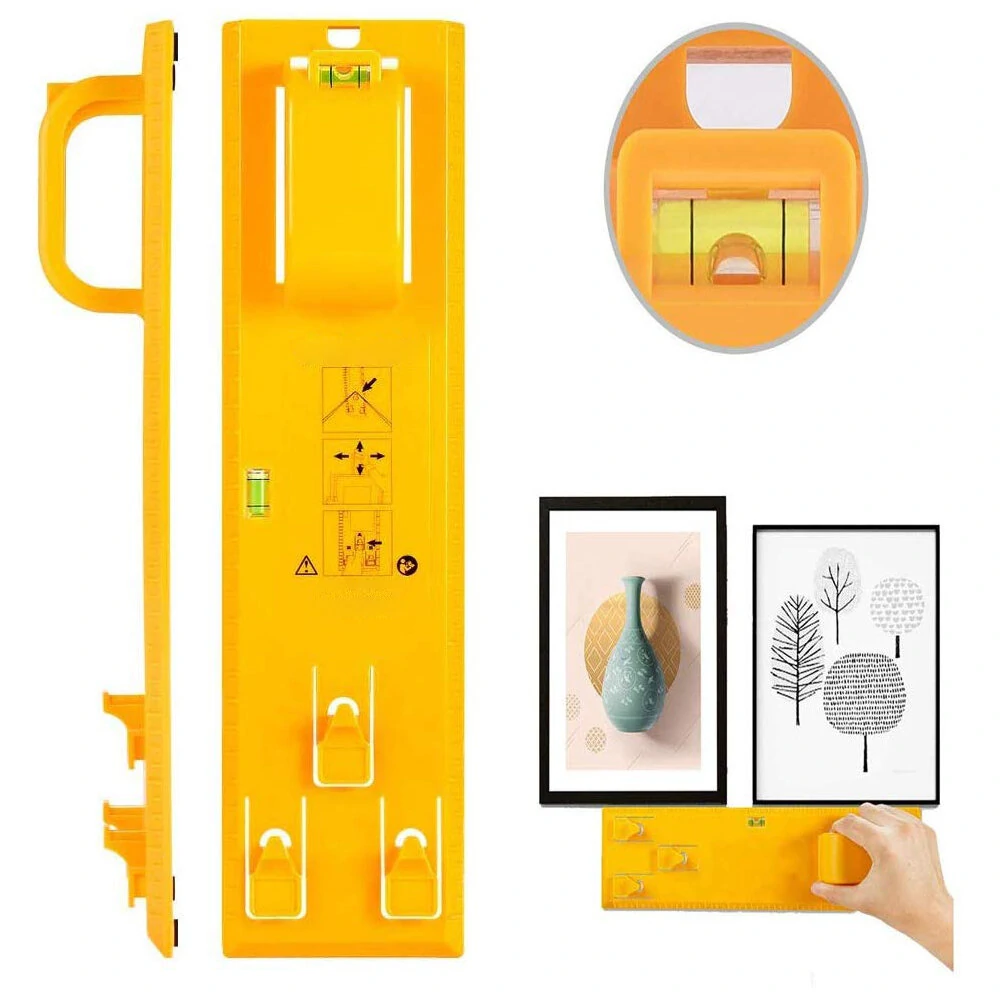 Drillpro Multi-function Level Ruler - 34.9cm Bubble Measuring Tool & Picture Frame Hanger - Image 2