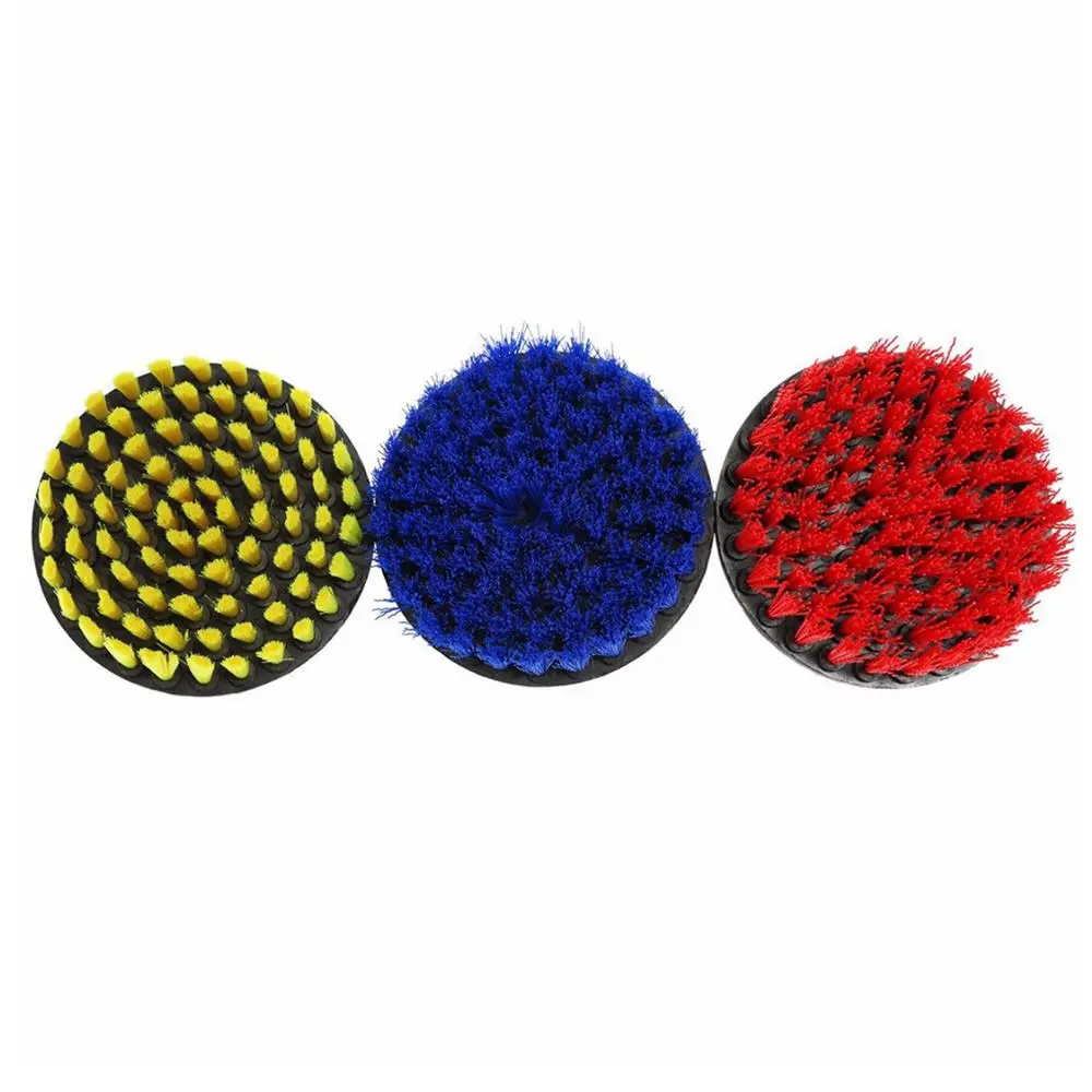 DEWALT 5 Inch Drill Brush Set - Red/Yellow/Blue Bristles for Dust Removal & Cleaning - Image 2