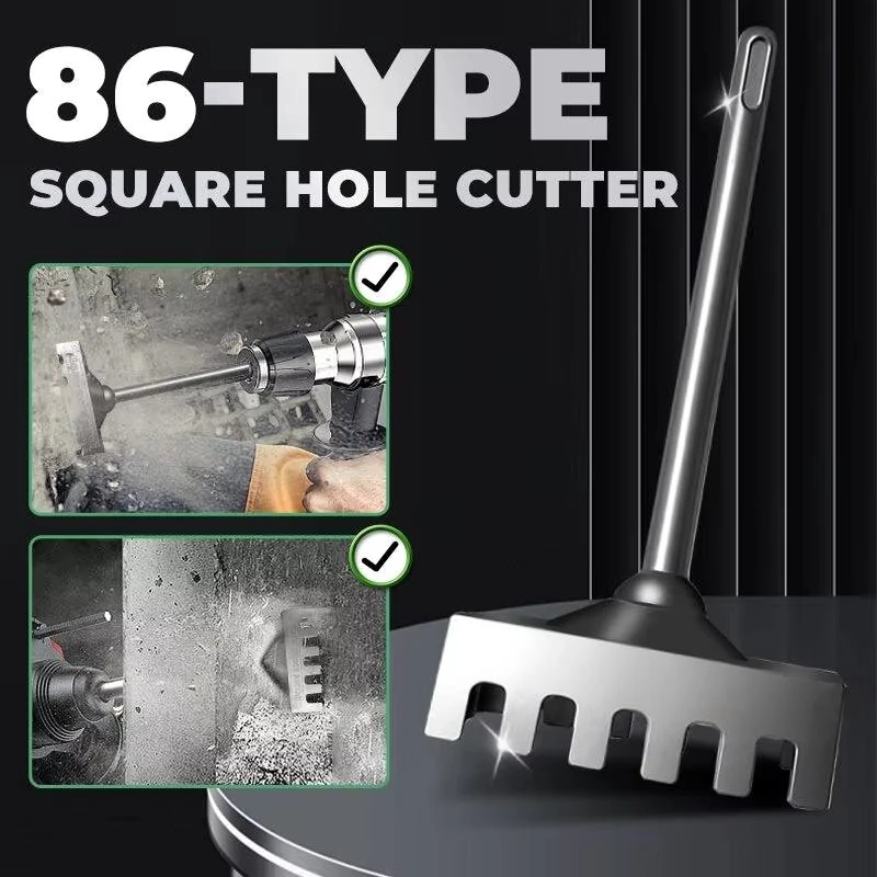Square Hole Cutter - Chrome Steel Electrical Box Puncher | Fits 99% Hammer Drills - Image 2