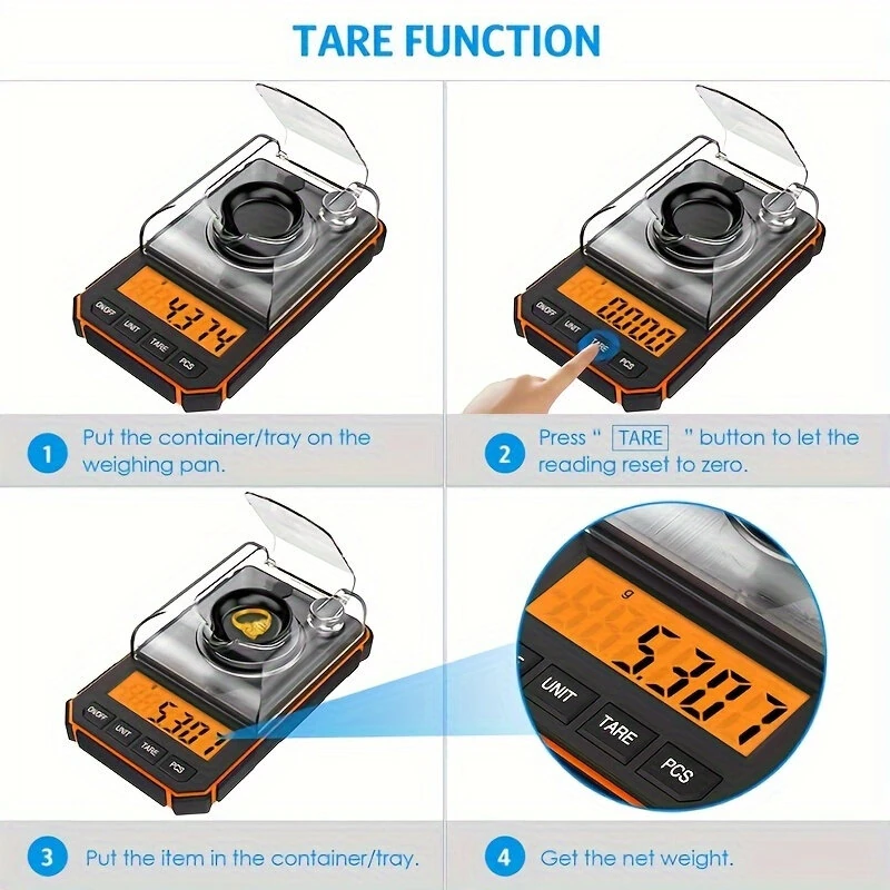 Professional Mini Digital Scale - 0.001g High Precision | 50g Range LCD Display - Image 5