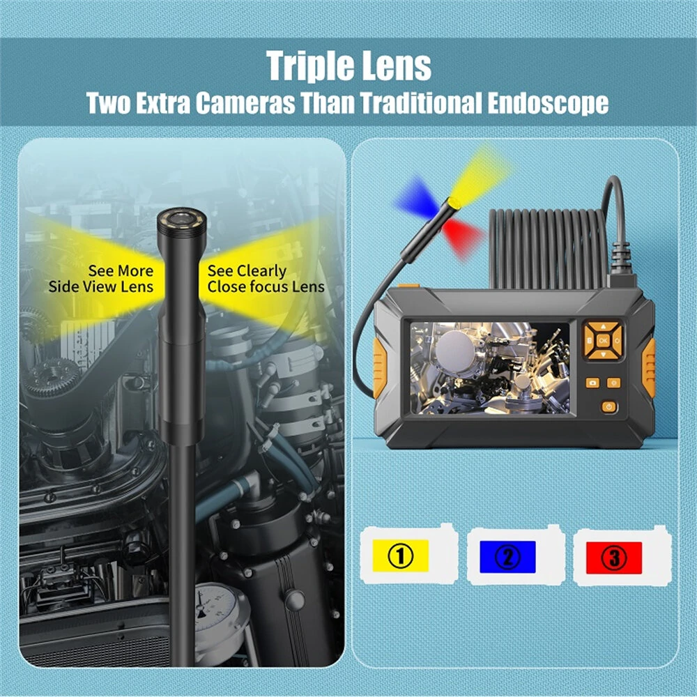 Industrial Endoscope Camera - 4.3 Screen HD1080P | Dual Lens Auto Focus Borescope - Image 4