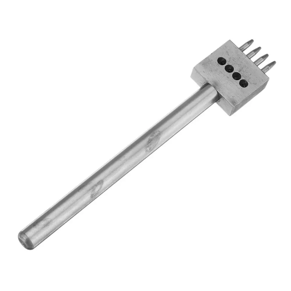 Leather Craft Round Hole Puncher Tool | 2/4/6 Hole | 4mm Spacing | Drill Attachment - Image 4
