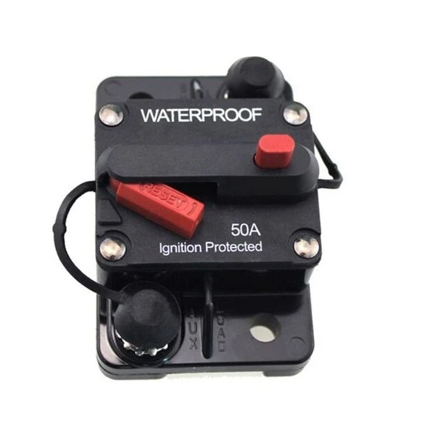 DC 48V 50A Circuit Breaker - Waterproof Reset Fuse for Car Boat Auto 12V-48V - Image 3