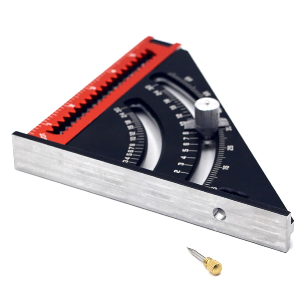 2-in-1 Folding Aluminum Alloy Triangle Square Ruler | Extendable Arm Layout Tool - Image 3