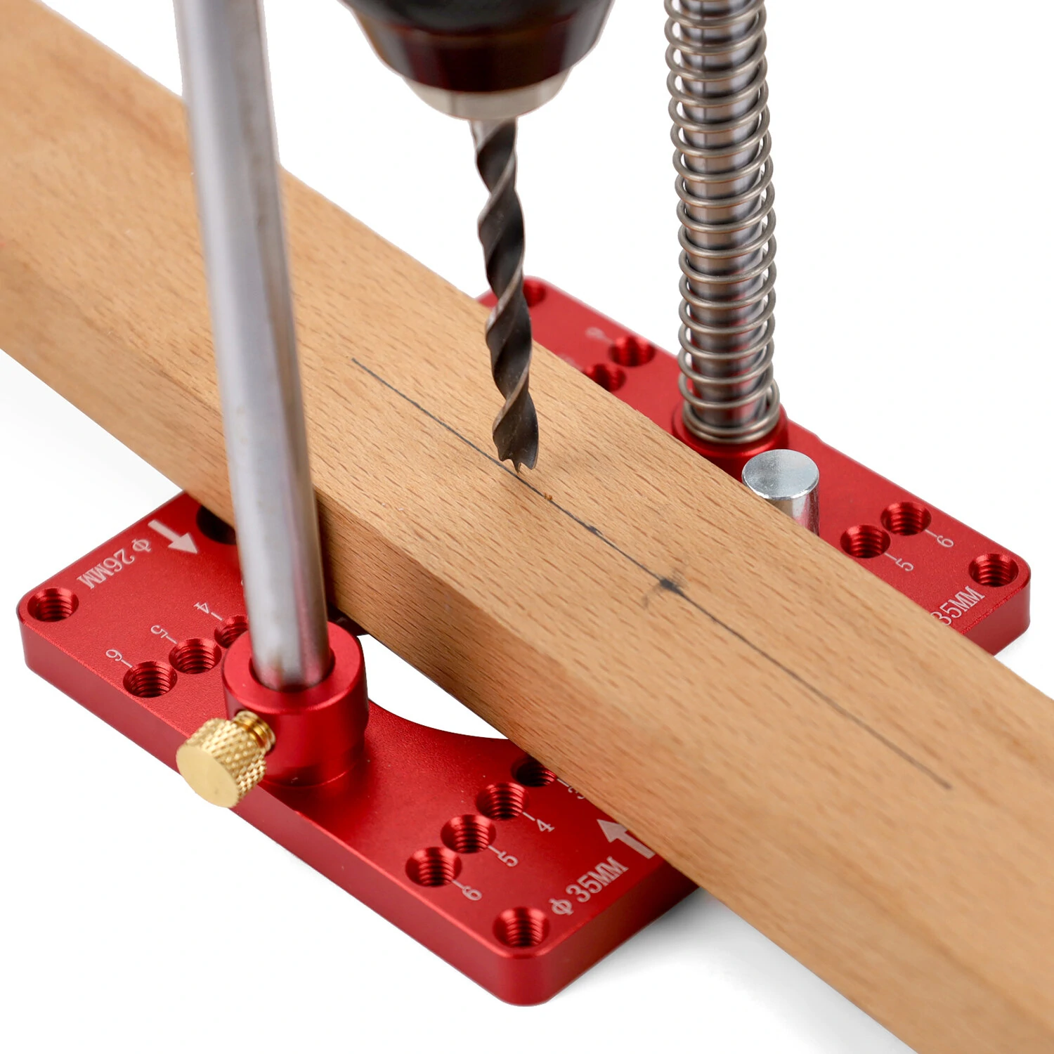 ENJOYWOOD Drill Guide Stand | 35mm & 26mm Hinge Hole Jig For Cabinet DIY - Image 5