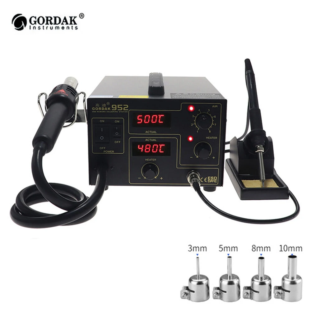 GORDAK 952 2-in-1 Rework Station | Digital Desoldering & Hot Air Heater - Image 2