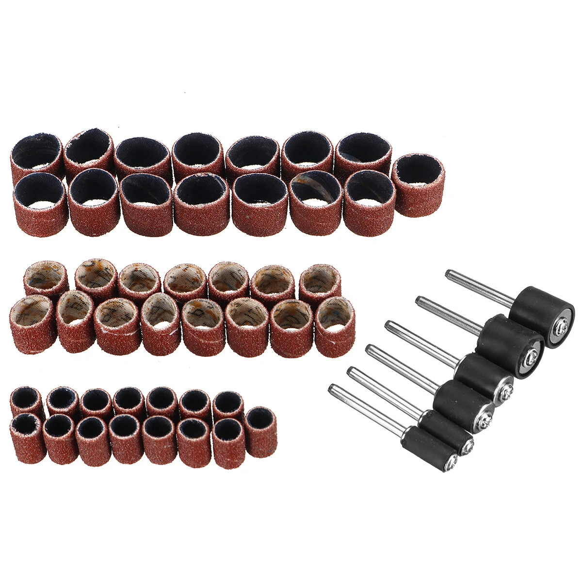 51Pcs Drum Sanding Kit for Drill - Abrasive Sandpaper Sleeves & Mandrels | Rotary Tool - Image 2