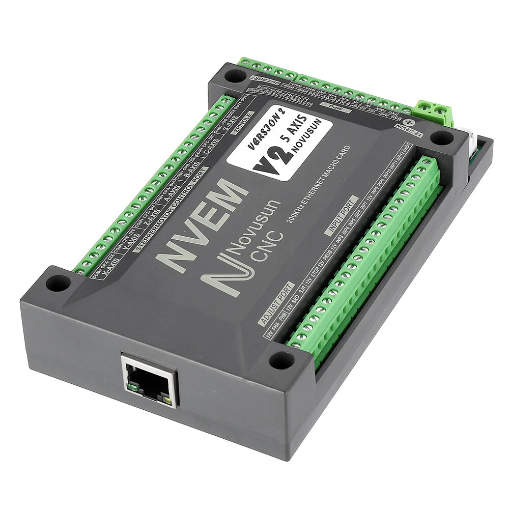 NVEM 5 Axis CNC Controller - USB & Ethernet for MACH3 - NOVUSUN Motor Board - Image 2