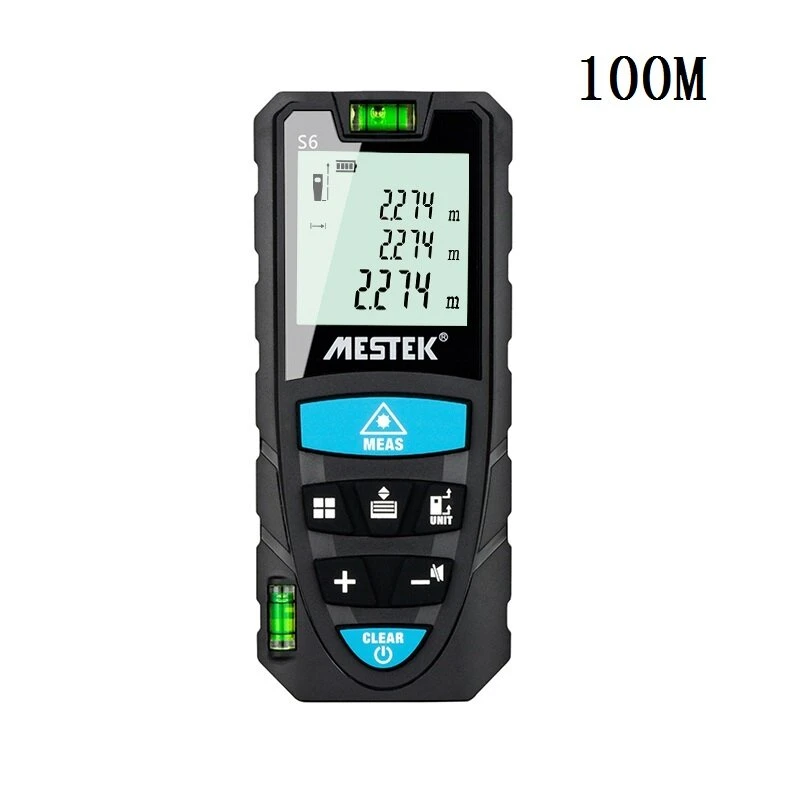 S6 100m Laser Distance Meter | Laser Rangefinder & Measure Tape - Image 2
