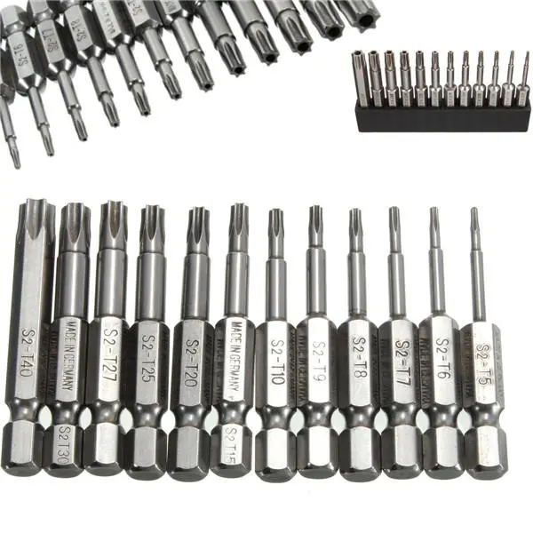 12pcs 1/4 Inch 50mm T5-T40 Magnetic Torx Screwdriver Bits Set | 12-Piece - Image 5