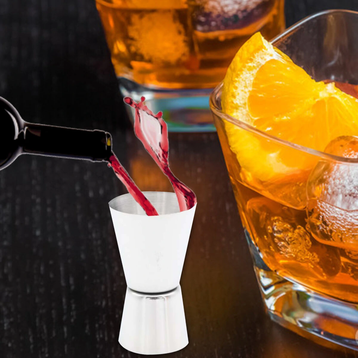 Stainless Steel Jigger - 15ml & 30ml Dual Measure Cup for Cocktails & Bar Tools - Image 3