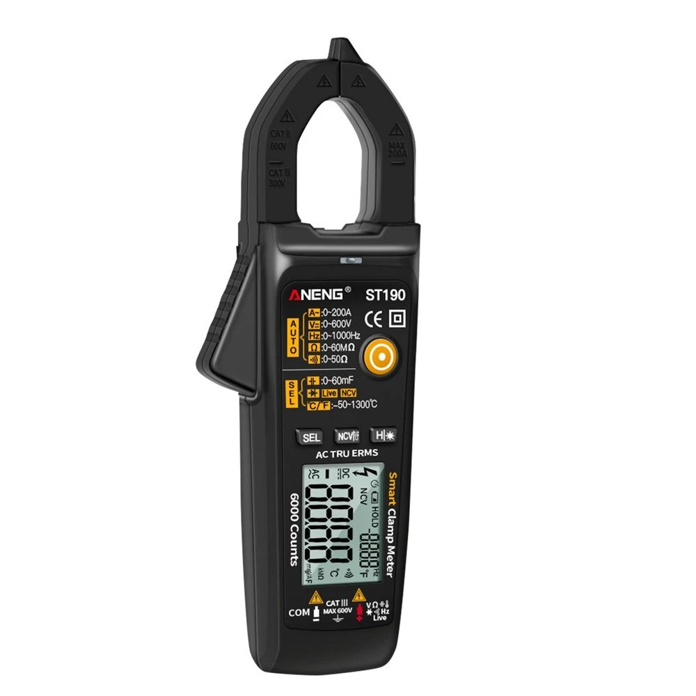 ANENG ST190 True RMS Clamp Meter - 6000 Count Digital Multimeter | AC Current Tester - Image 5