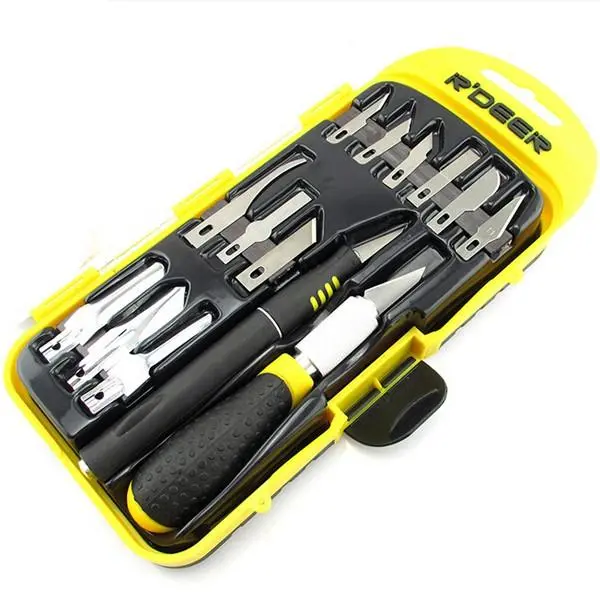 R'DEER RT-M114 Wood Carving Tool Set - 14Pcs Multifunction Hand Graver Chisel - Image 2