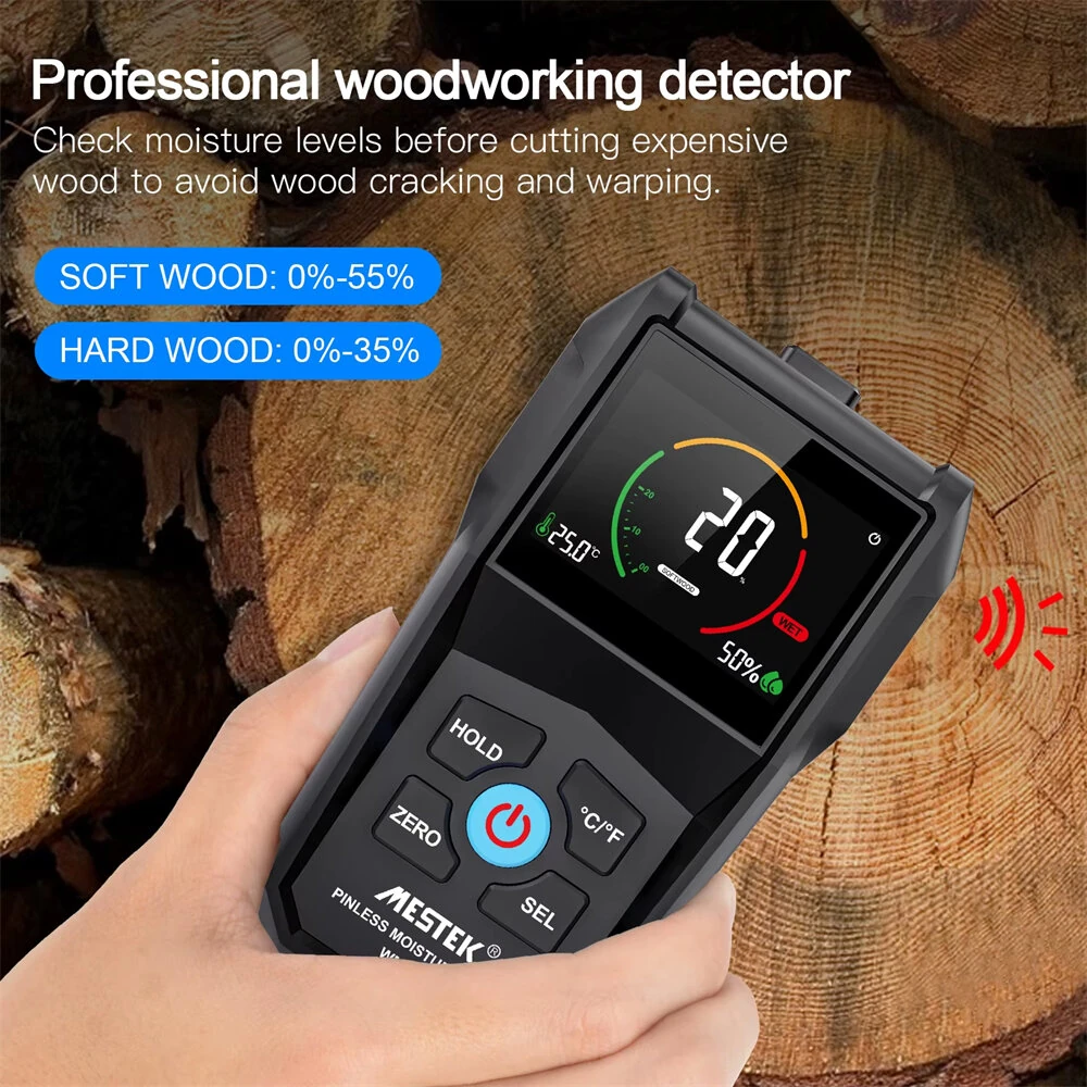 MESTEK WM700A Moisture Meter - Multi Material Use for Wood Drywall Masonry - Image 3