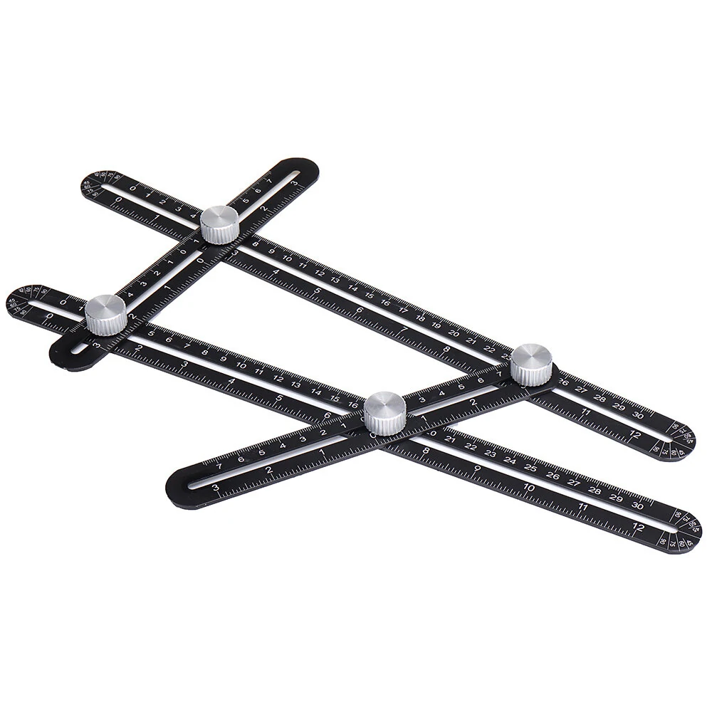 ABS Plastic Folding Ruler - 4-Fold Multifunctional Template Tool for Angle Measure - Image 4