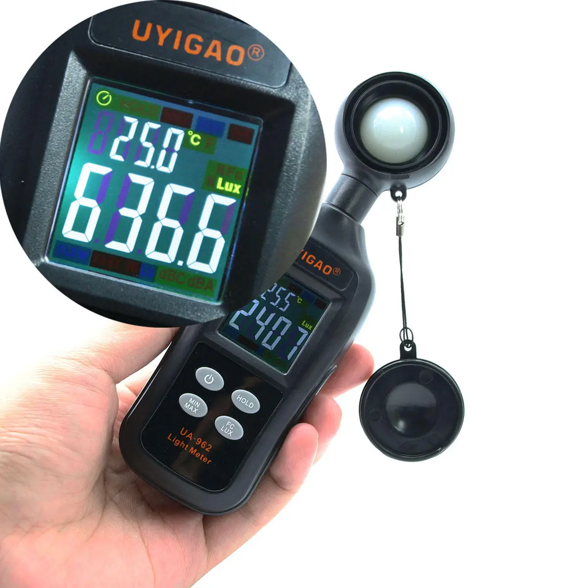 Light Meter - Handheld Lux Meter with Temperature Tester | Illuminometer - Image 3