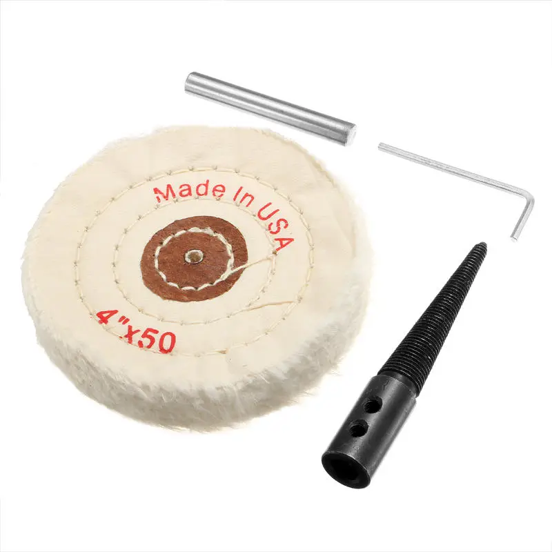Felt Wool Polishing Wheel Set - 4 Inch Drill Adapter | Electric to Polisher - Image 5