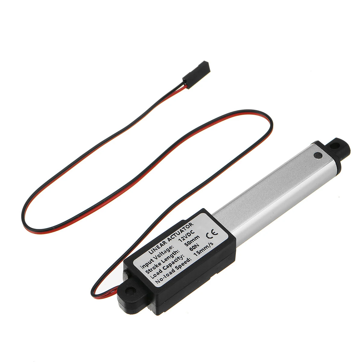 DC 12V 50mm Stroke Mini Linear Actuator | 9.5-15-30mm/s Speed | Aluminum Alloy Motor - Image 3