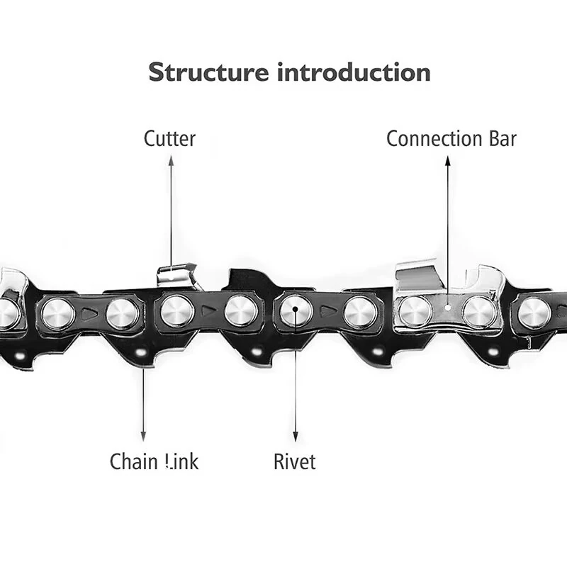 Metal Chainsaw Chain Replacement - 4-16 Inch Guide Bar Fit - High Wear Resistance Sharp Blade - Image 5