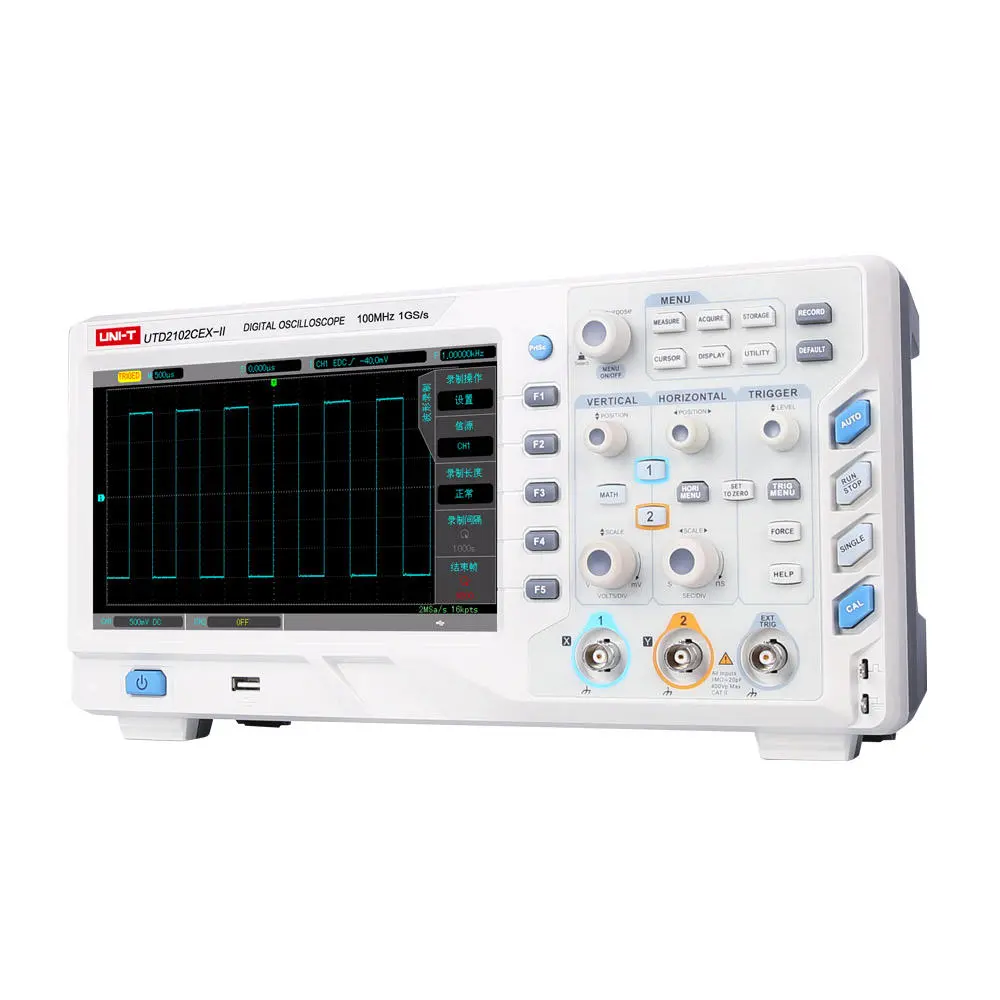 UNI-T UTD2102CEX-II Digital Oscilloscope | 2CH 100MHz 1GS/s | 8-Inch TFT Display - Image 2