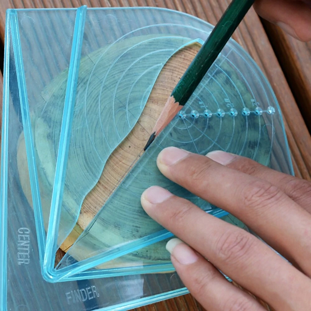 MYTEC Clear Center Finder - For Round Octagon Hexagon Stock | Woodwork Measuring Gauge - Image 3