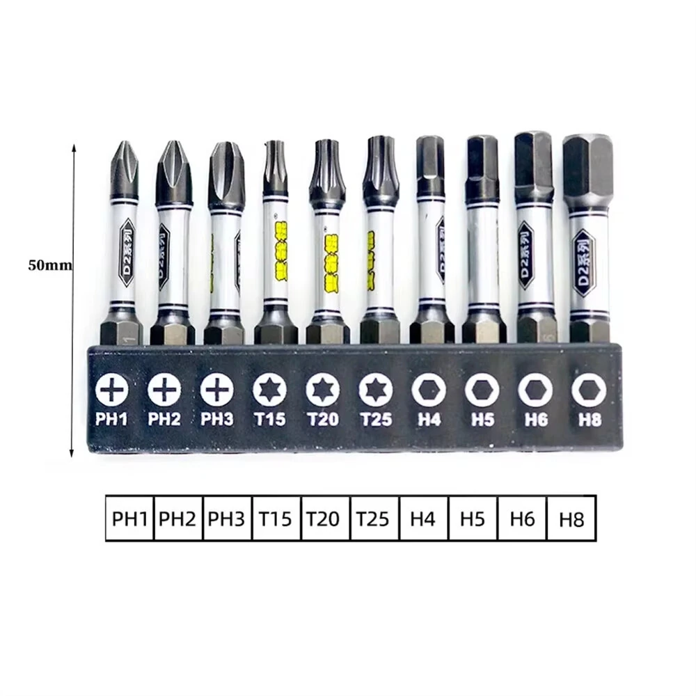 Craftsman 1/4 Inch Screwdriver Bit Set - 11pc Magnetic Hex Shank for Impact Driver - Image 2