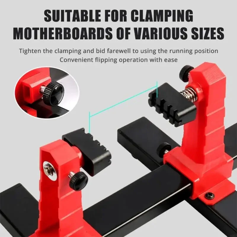 Adjustable 360° PCB Holder | Spring-Loaded Clamps & Non-Slip Feet | Soldering Tool - Image 5