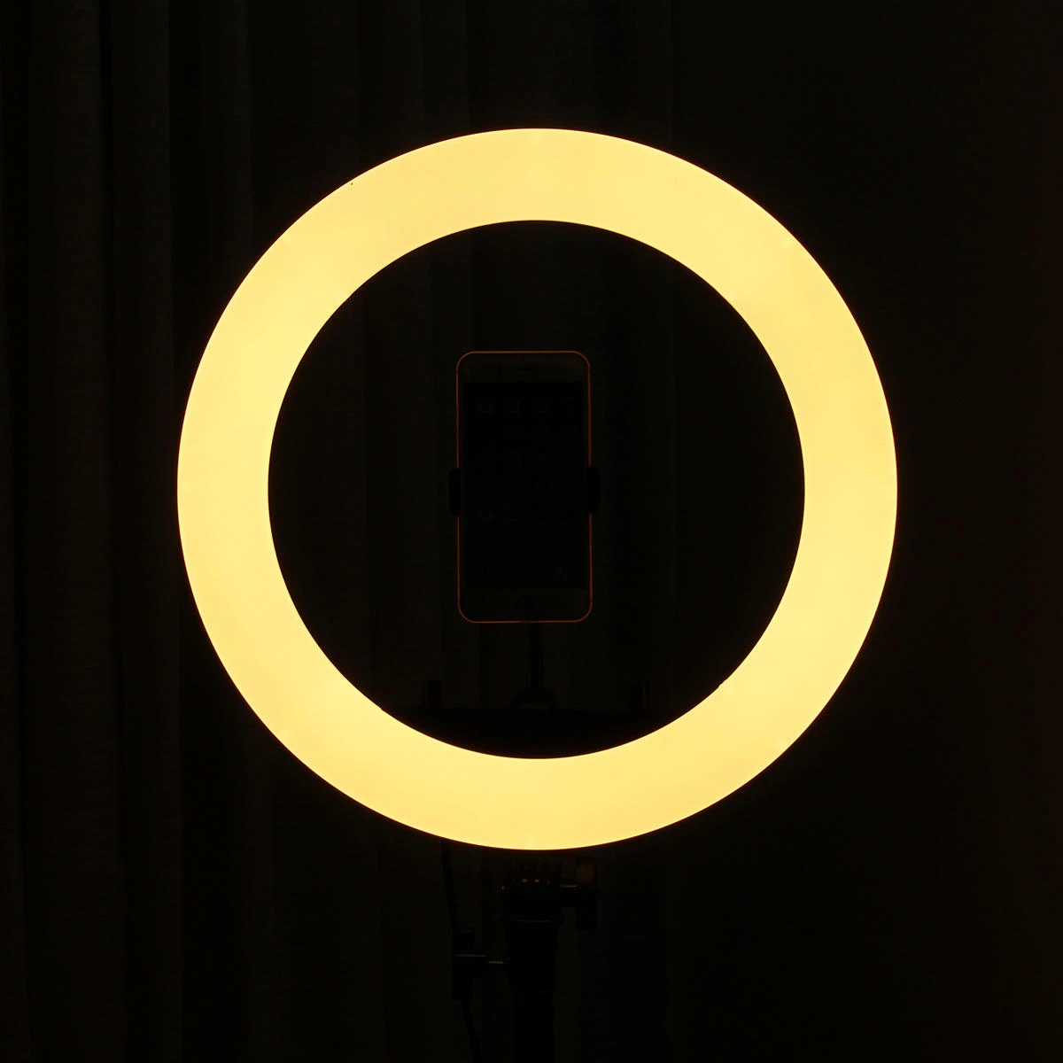18 Inch Ring Light with Phone Clip - 100-240V Beauty Night Light | PTZ Stepless Dimming - Image 3