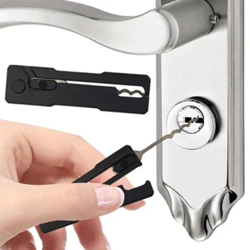 Reliable Locksmith Multi-Tool Kit - Compact Stainless Steel - Quick Access Automotive Keys - Image 3