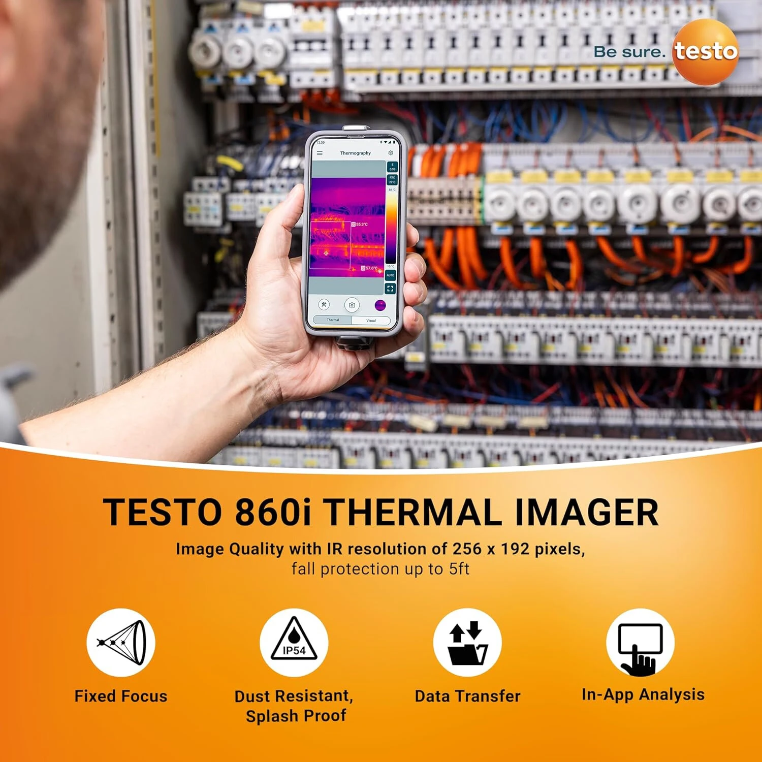 Testo 860i Wireless Thermal Imaging Camera - 256x192 IR Resolution | Smartphone Connected | -4 to 662°F Range | Testo Smart App - Image 5