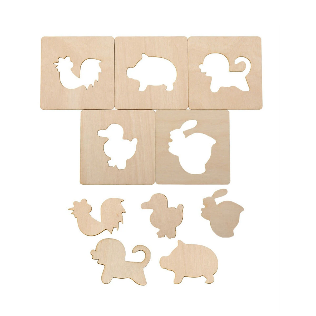 24-36-60x Color Painting Tools Kit | Graffiti Template & Wooden Toy for Kids - Image 5
