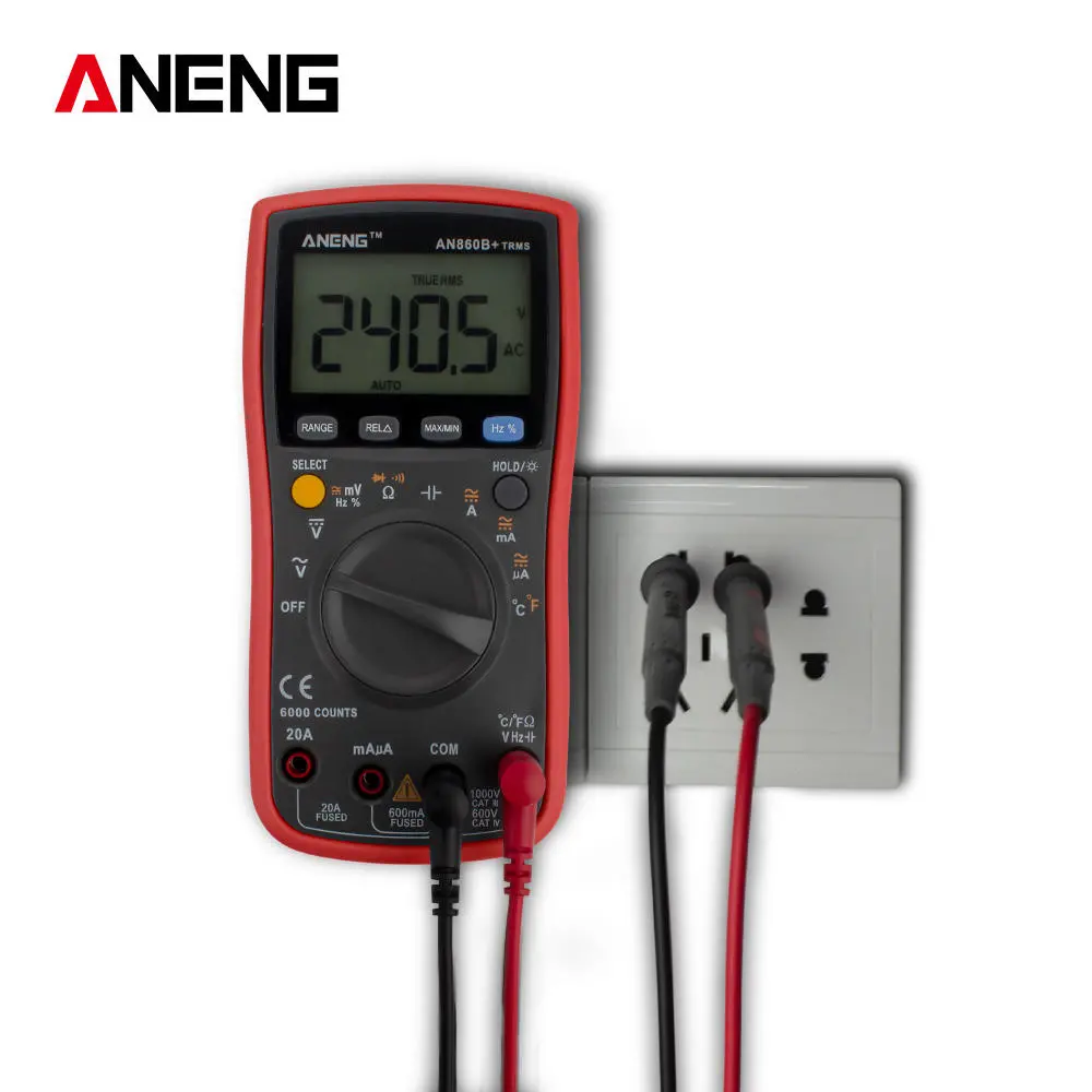 ANENG AN860B+ Digital Multimeter | 6000 Counts AC/DC Voltage Tester - Image 3